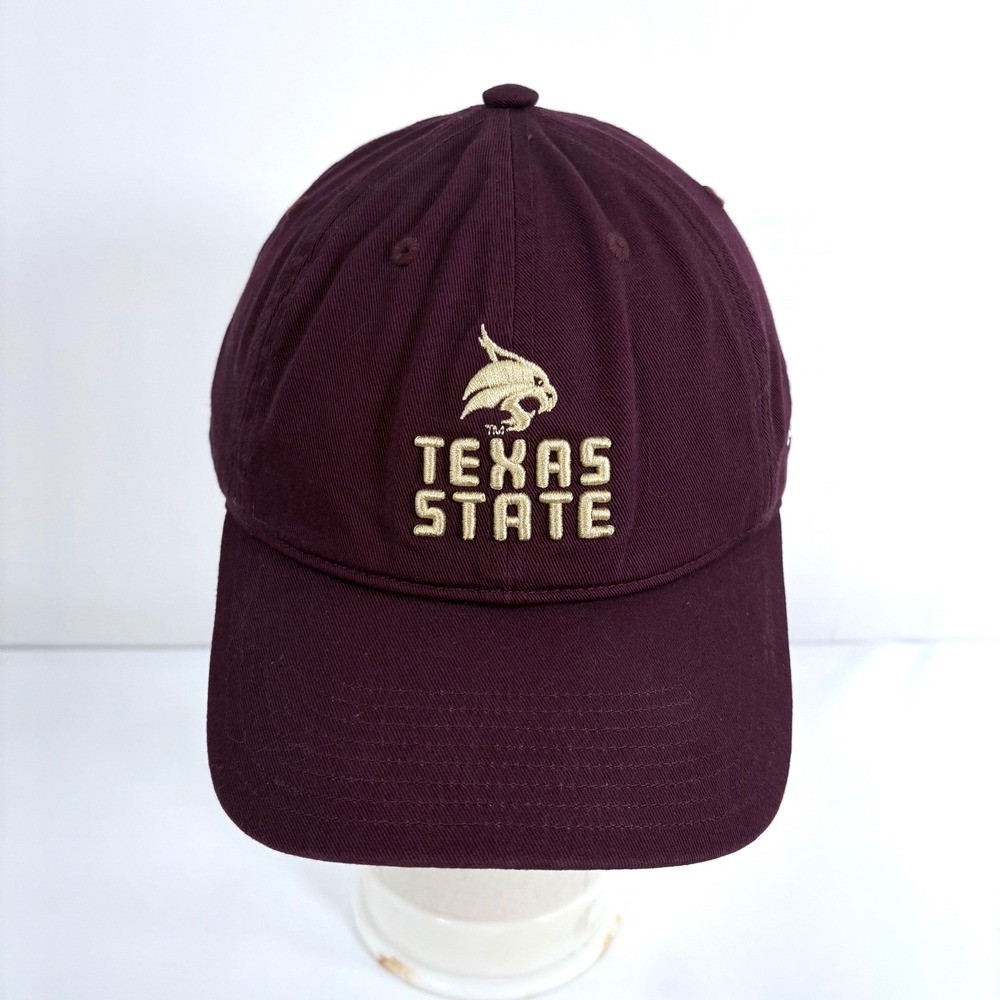 Adidas Texas State Hat Maroon Gold Bobcats NCAA Adjustable Strapback Cap
